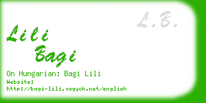 lili bagi business card